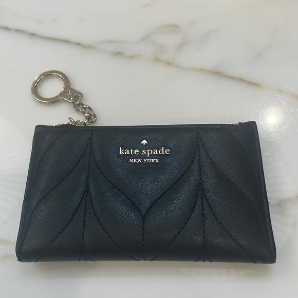 Kate Spade Black Wallet—CC Slots—Bill Slots—Zippered Pocket—Roomy—Like New!! - Picture 1 of 10